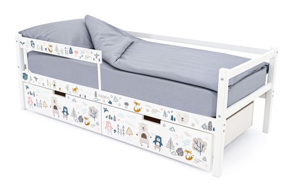 Бельмарко Кровать детская Тахта (софа) с бортиком, деревянная, Svogen ...