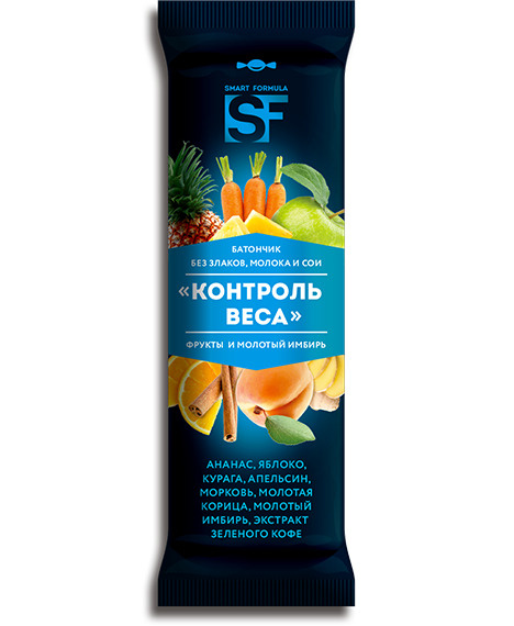 Smart Formula, батончик фруктовый - Контроль веса, 40 гр, 10 шт ...
