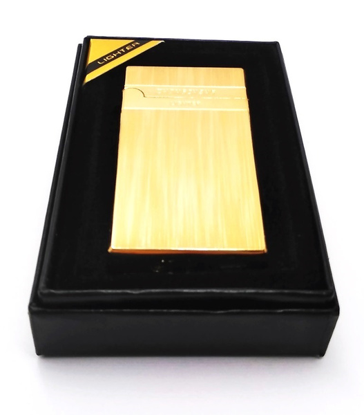 Зажигалка газовая в коробке Lighter сер/зол 6х2х9см для сигарет ...