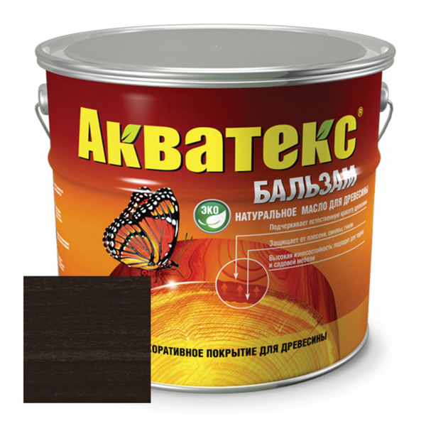 Масло натуральное для древесины Акватекс Бальзам эбеновое дерево 2 л ...