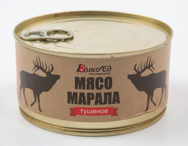 Мясо марала тушеное натуральное, 325 грамм, 85% мяса - купить с ...