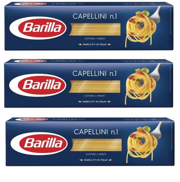 Спагетти Barilla Capellini n.1, 450 г, 3 упаковки - купить с доставкой ...
