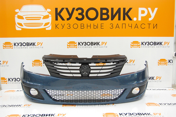 Бампер передний в цвет для Рено Логан 1 Renault Logan 1 фаза 2 (2009 ...
