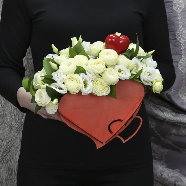 Эустома, Пионовидная роза FlorPro, цвет кремовый, бежевый, 12 шт купить ...