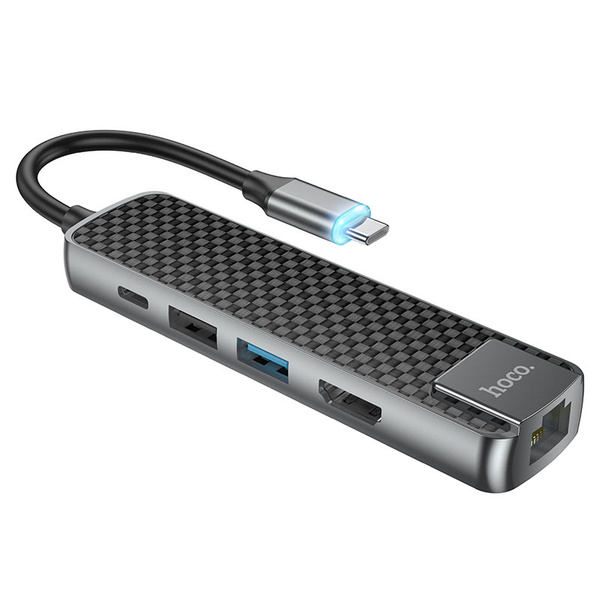Хаб концентратор Type C Hoco HB23 Easy view // HDMI + USB3.0 + USB2.0 ...