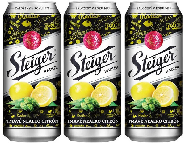 Пиво темное фильтрованное Steiger Radler Citron tmavy nealko ...