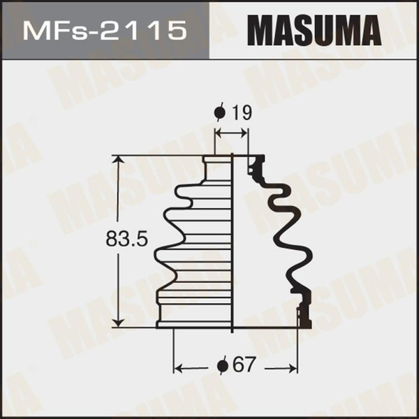 Пыльник ШРУСа "Masuma" MFs-2115 (силикон) - Masuma арт. MFs2115 ...