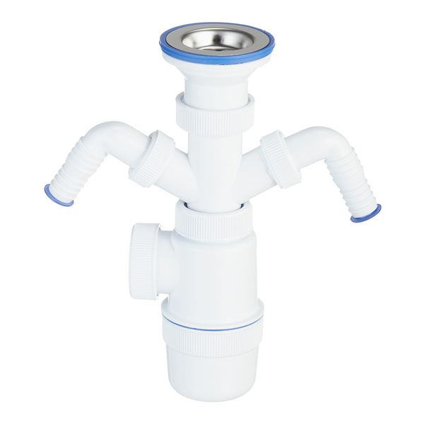 Сифон для мойки VIRPLAST by WIRQUIN 30986144 1 1/2"х40 мм с нержавеющей ...