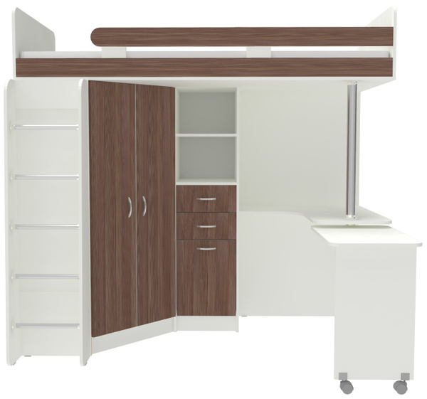 Кровать-чердак КарИВи Кровать чердак Юниор 3 с металлической лестницей ...