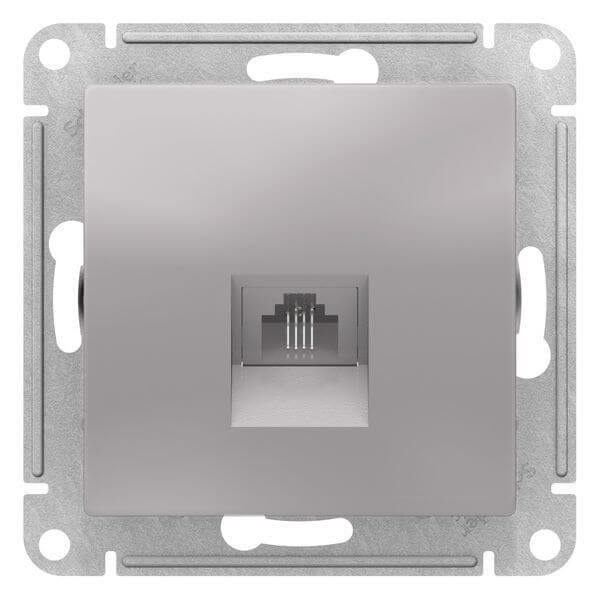Розетка Schneider Electric AtlasDesign алюминий, телефонная, RJ - 11 ...