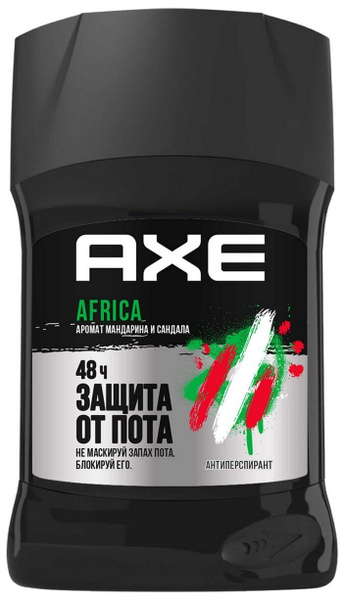 AXE Мужской антиперспирант-дезодорант стик мандарин и сандал AFRICA, 50 ...