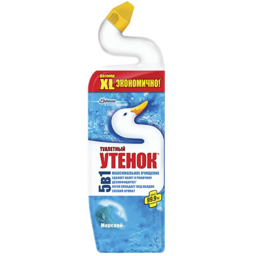 Туалетный Утенок Средство чистящее для унитаза Морской 5в1 актив ...