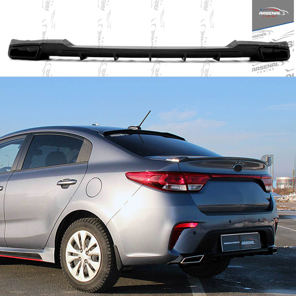 Диффузор (Накладка) на задний бампер SPORT LINE для автомобиля Kia Rio ...