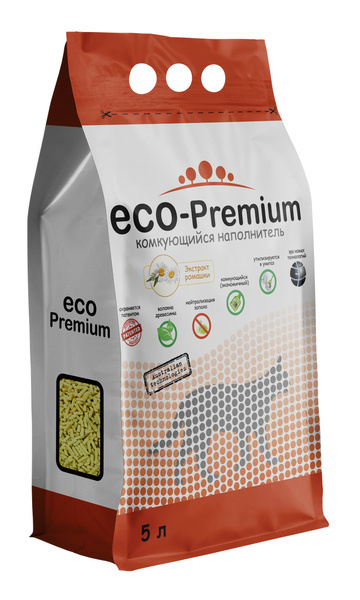 Наполнитель для кошачьего туалета ECO-Premium Комкующийся Ромашка 5л ...