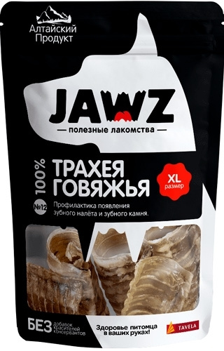 Лакомство JAWZ для собак Трахея говяжья №12 размер XL 60г / 1 шт ...