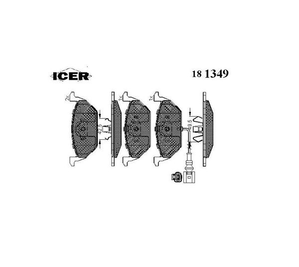Колодки тормозные ICER 181349 - купить по низким ценам в интернет ...