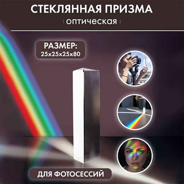 Призма, кристалл для фото Boninio home. Светофильтр. Призма оптическая ...