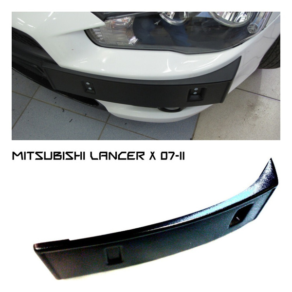 Подиум номера EVO style с загибом на бампер Лансер 10 Lancer X 07-11 ...