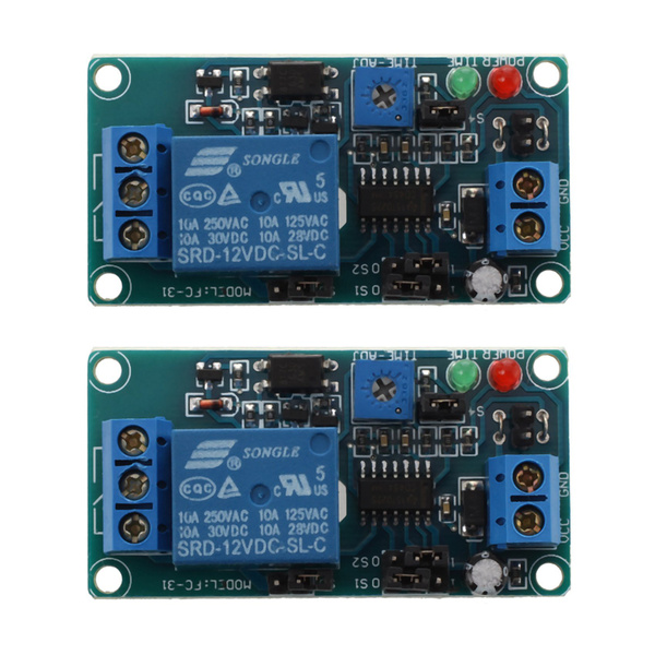 2X SRD-12VDC-SL-C NC таймер с управлением временем 12 В постоянного ...