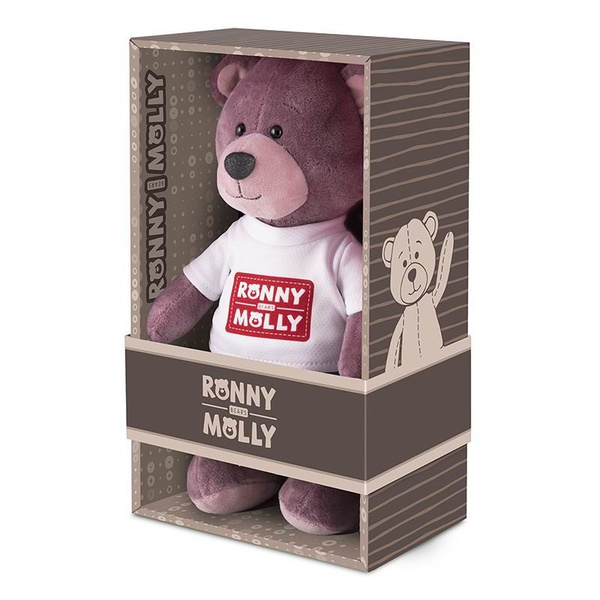 Мягкая игрушка Maxitoys Мишка Ронни в Футболке с Логотипом, 21 см ...