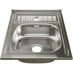 Кухонная мойка Mixline Накладная 50х60 с сифоном, нержавеющая сталь 0 ...