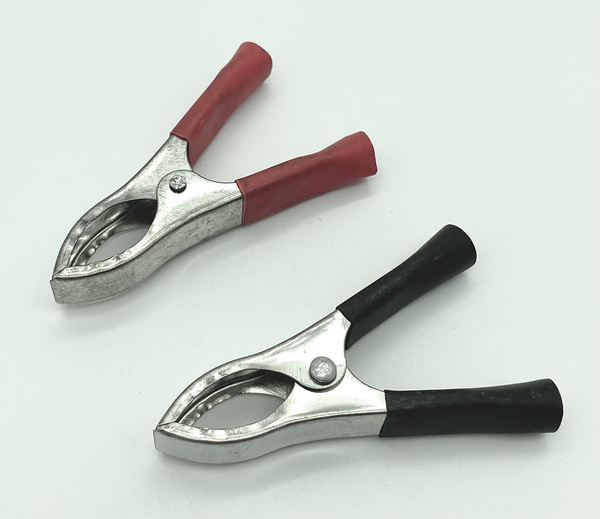 Крокодилы на провода, для авто зарядного, 70мм с изоляторами, 20А ...