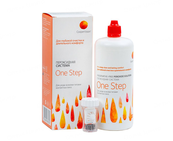 Раствор пероксидный Refine One Step, 360 мл, с контейнером для линз ...