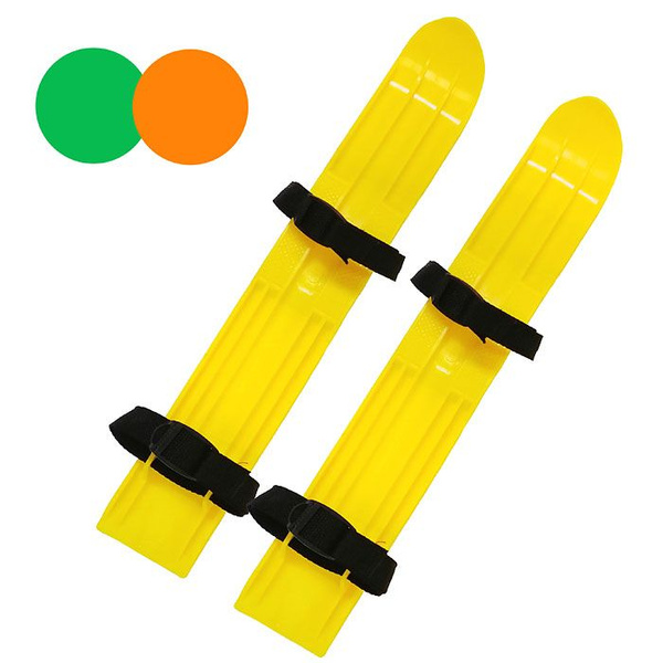 Лыжи мини детские пластиковые с ремнями ПИ000108 Новокузнецкий завод ...