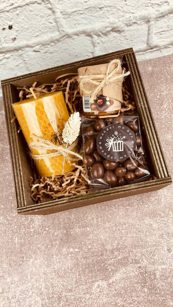 Подарочный набор женский "Шоколад" в деревянном ящике Wonder me box ...