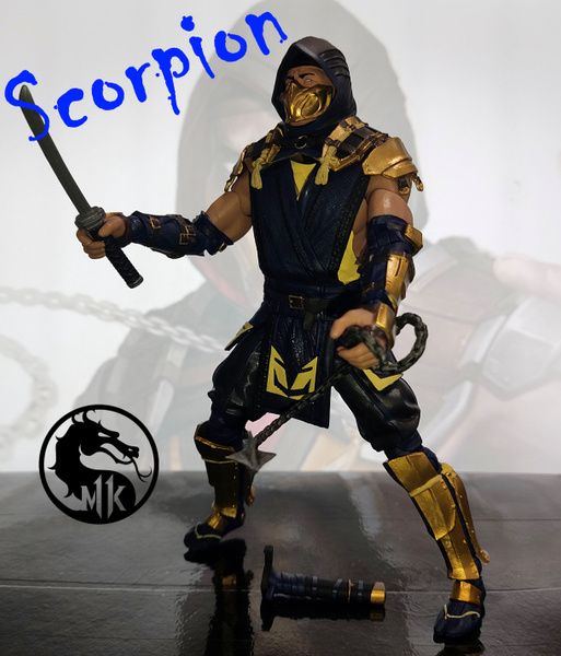 Фигурка Скорпион Мортал комбат / игрушка Scorpion Mortal Kombat без ...