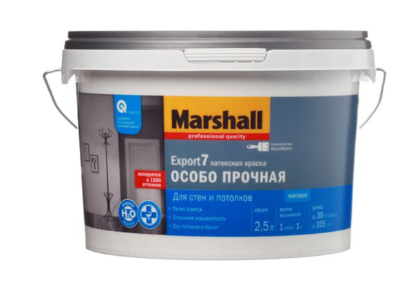 Краска Marshall Export-7 Гладкая, Латексная, Матовое покрытие ...