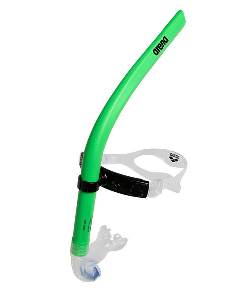 Трубка фронтальная для плавания Arena Swim Snorkel III зеленая ...