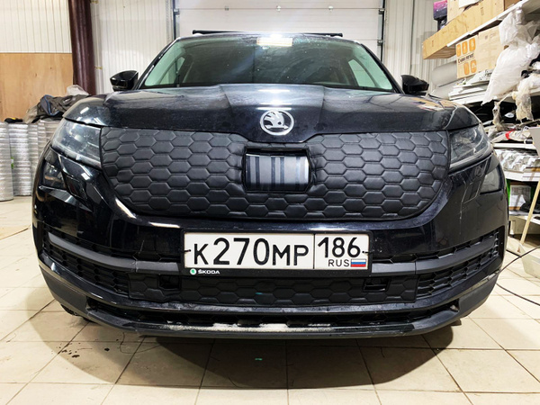 Утеплитель радиатора для Skoda Kodiaq Шкода Кадиак (2016-2022 ...