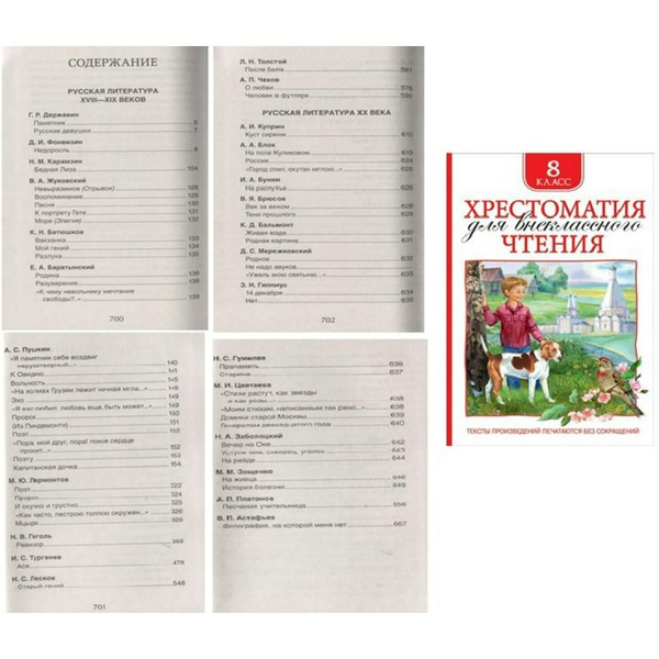 Хрестоматия для внеклассного чтения. 8 класс. Коллектив Росмэн - купить ...