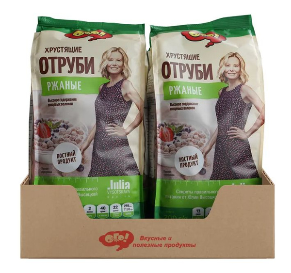 ОГО! Отруби "Ржаные" Экструдированные, 10 шт по 200 г - купить с ...