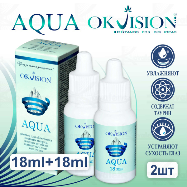 Капли OKVision AQUA (18 мл. + 18 мл.) 2 флакона - купить с доставкой по ...