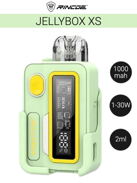 Вейп Rincoe Jellybox XS 30W 1000mAh Pod Kit, под система Ринко ...