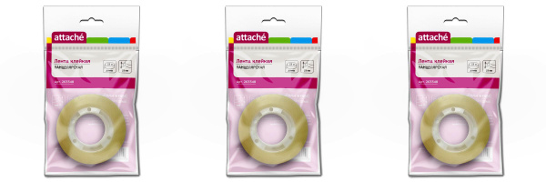 Attache Клейкая лента канцелярская 19 мм x 33 м, 1 шт. - купить с ...