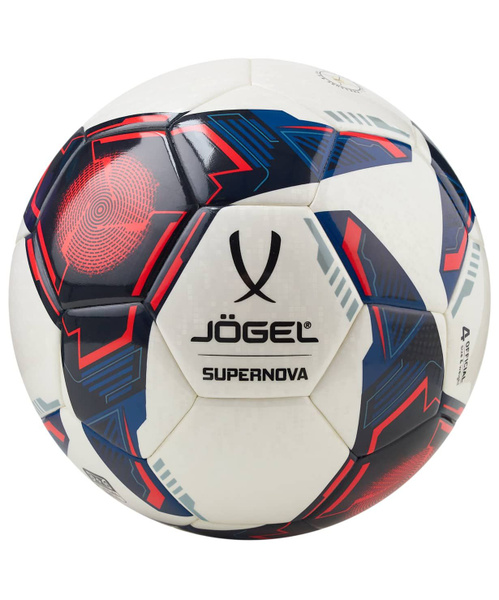 Мяч для мини-футбола JOGEL Superliga №4, 4 размер, белый, красный ...