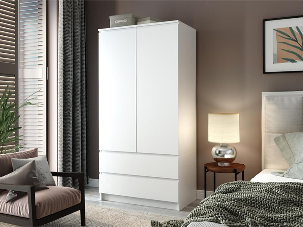 Шкаф распашной Мальм white ИКЕА (IKEA), 80x50x180 см - купить по ...