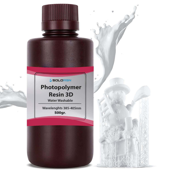 Фотополимерная смола для 3Д Water-wash 10k смываемая водой Белый LCD ...