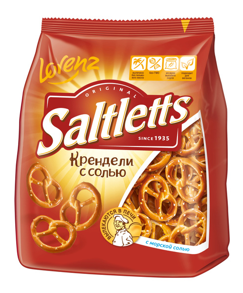 Крендельки Lorenz Saltletts Классические соленые крендели, 150 г ...