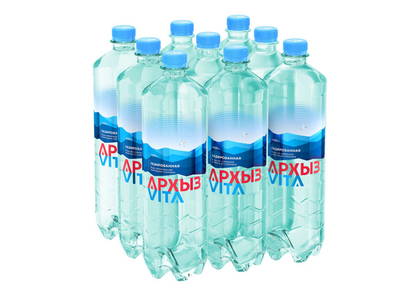 Вода минеральная природная столовая питьевая Архыз Vita газированная 1 ...