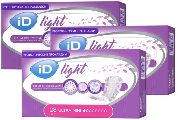 iD Light урологические прокладки ultra mini N 28/ - 3 упаковки - купить ...