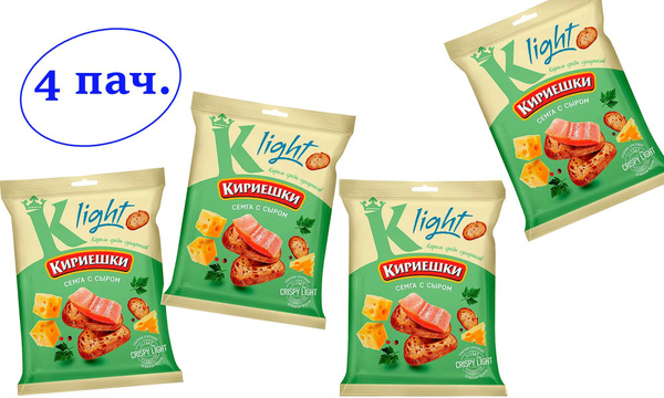 Сухарики Кириешки Light, со вкусом Сёмга с сыром, 80 г - купить с ...