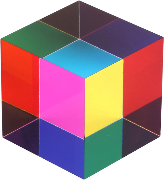 ZhuoChiMall CMY Color Cube, 1,6-дюймовая (40 мм) акриловая призма ...