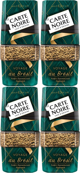 Кофе Carte Noire Voyage Au Bresil сублимированный, комплект: 4 упаковки ...