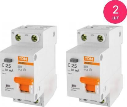 Дифференциальный автомат TDM / ТДМ АВДТ-32 2P 30мА 50Гц 230В 25А ...