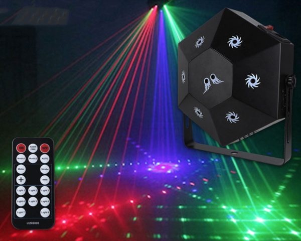 Лазерная светомузыка светодиодная RGB, c пультом управления, для дома ...