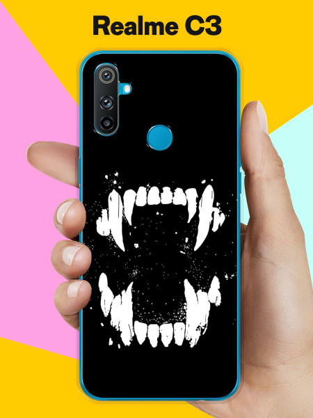 Силиконовый чехол на realme C3 Зубы / для Реалми Ц3 - купить с ...